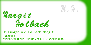 margit holbach business card